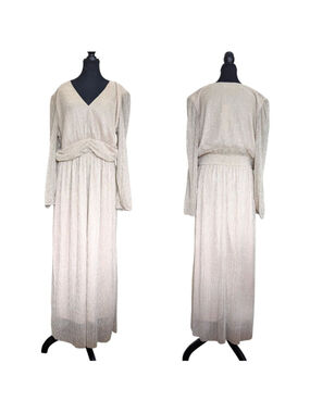 Carla Conti NWT Elegant Champagne Maxi Dress 1X